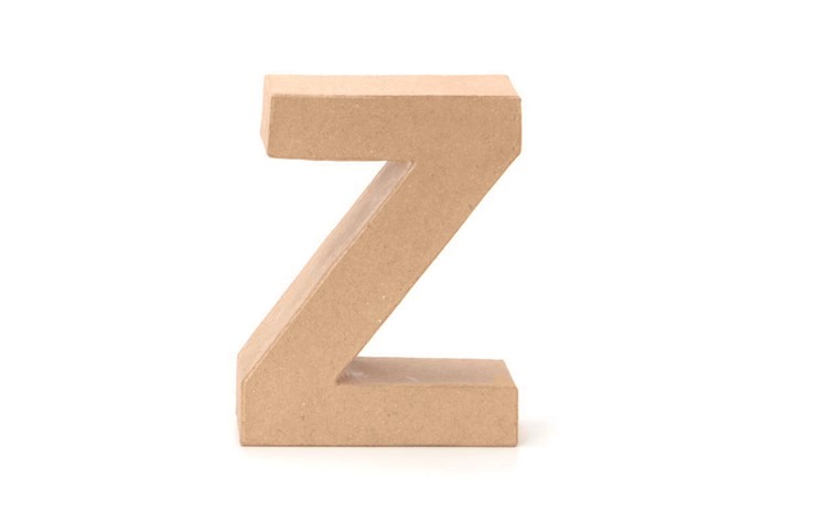 cardboard letters Z 17,5x5,5cm