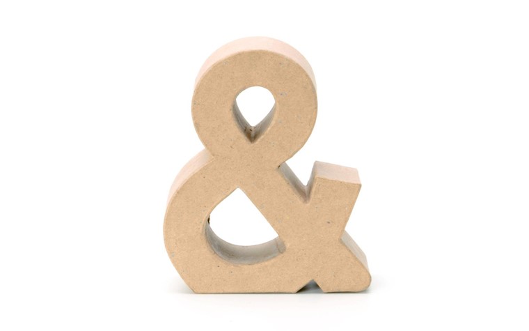 Cardboard letters & 17,5x5,5cm