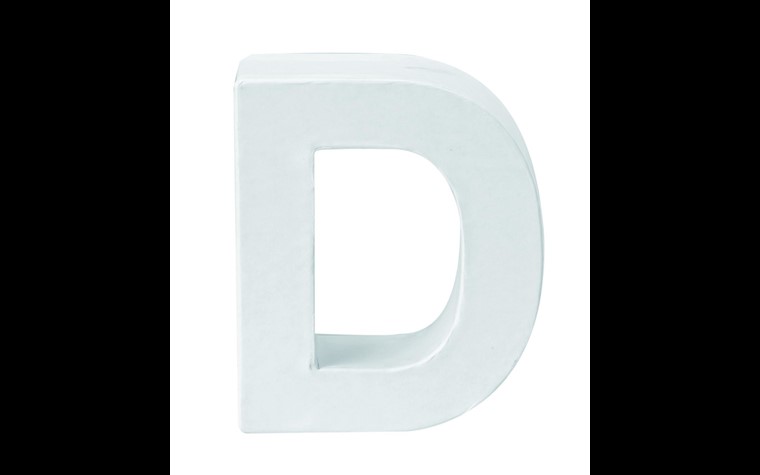 Cardboard letters D 10x3,5cm
