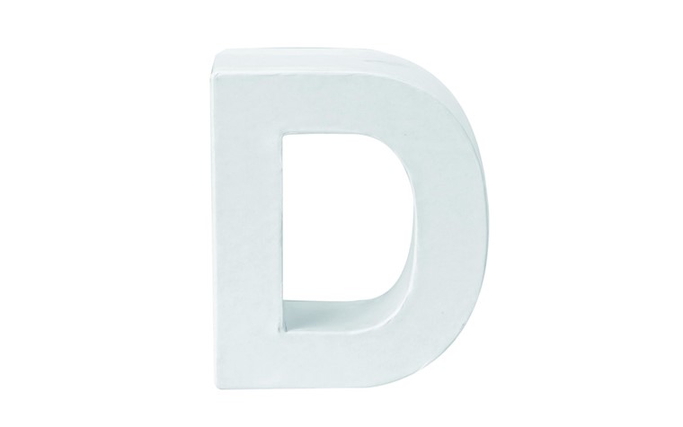 Cardboard letters D 10x3,5cm