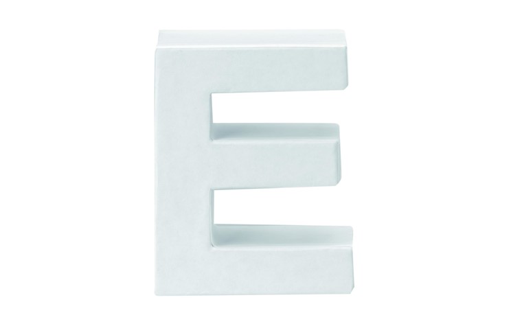 Cardboard letters E 10x3,5cm