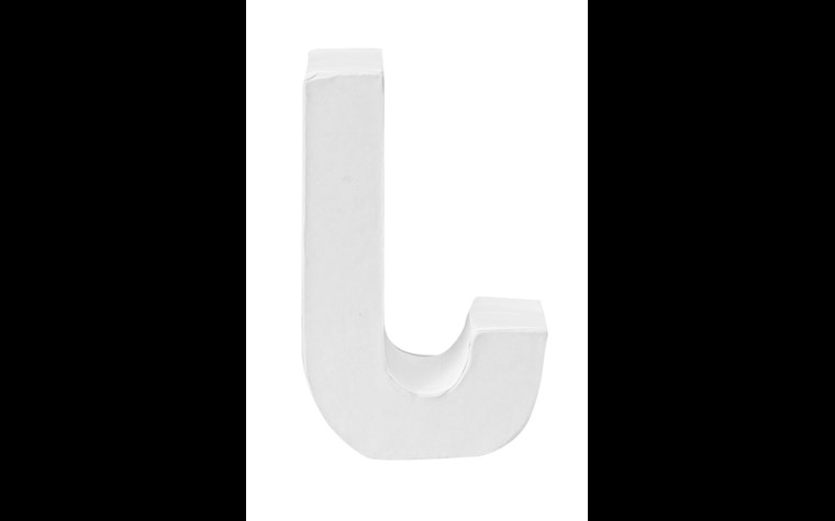 Papp-Buchstaben J 10x3,5cm