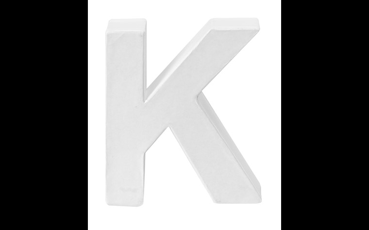 Papp-Buchstaben K 10x3,5cm