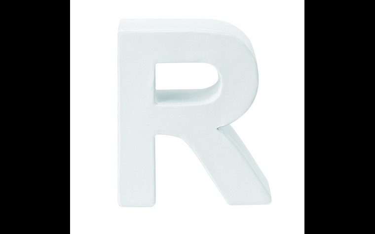 Papp-Buchstaben R 10x3,5cm