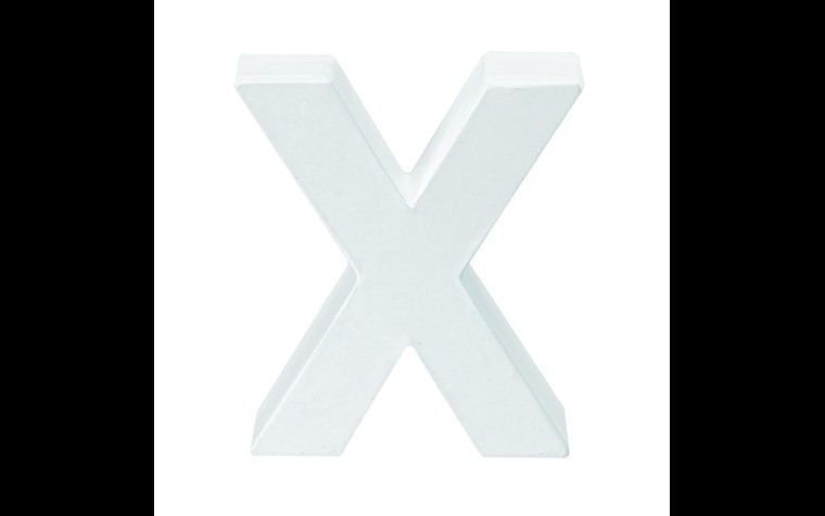 Cardboard letters X 10x3,5cm