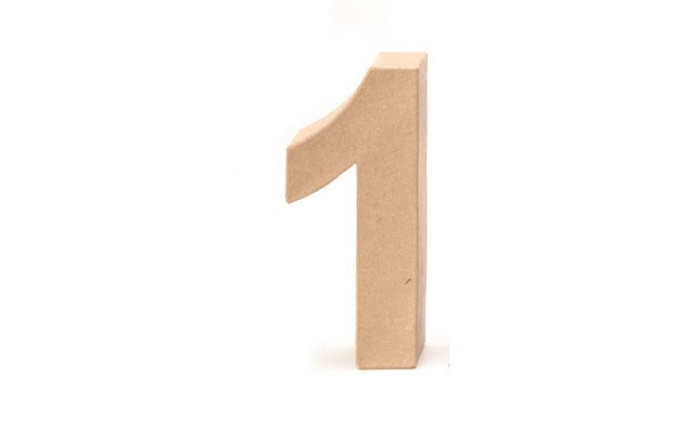 Cardboard number 1 17,5x5,5cm