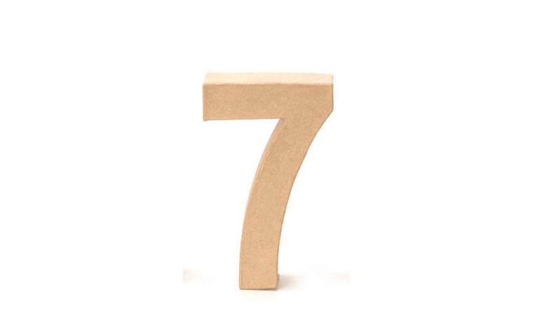 cardboard number 7 17,5x5,5cm