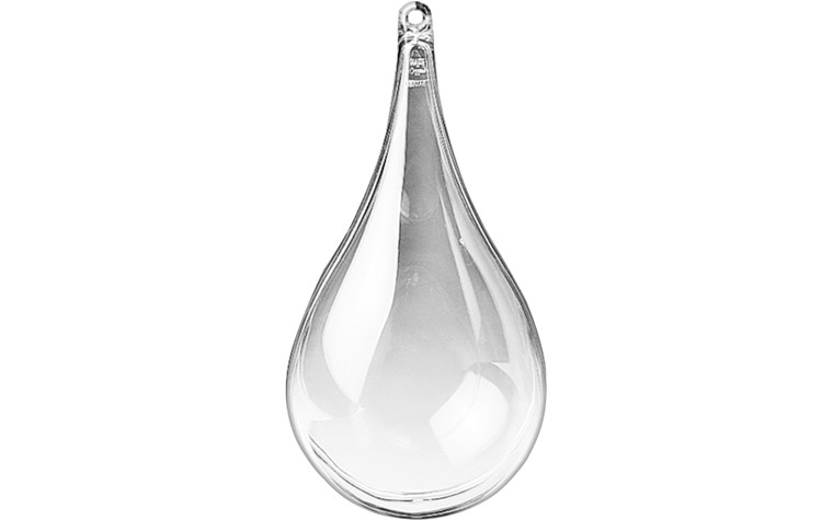 Acrylic drop with hanging loop 11cm divisible
