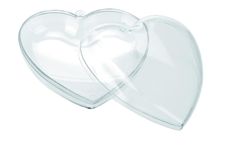 Acrylic heart divisible 12,5cm