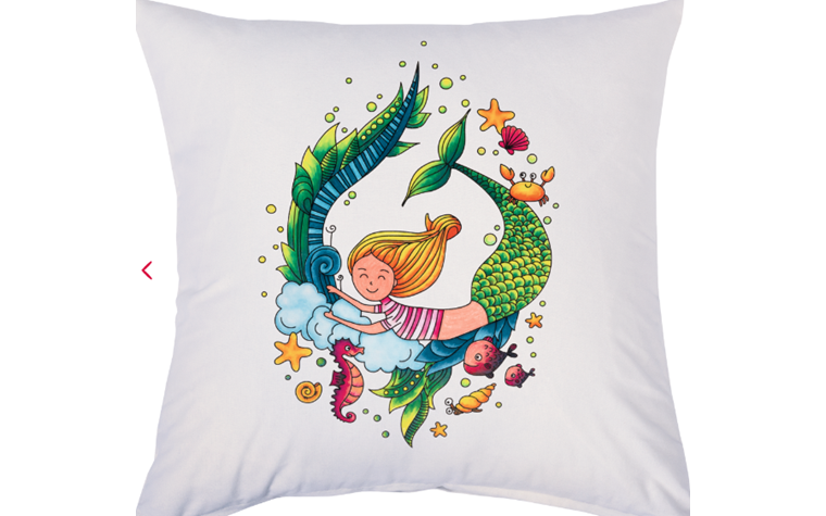 Mermaid cushion, white