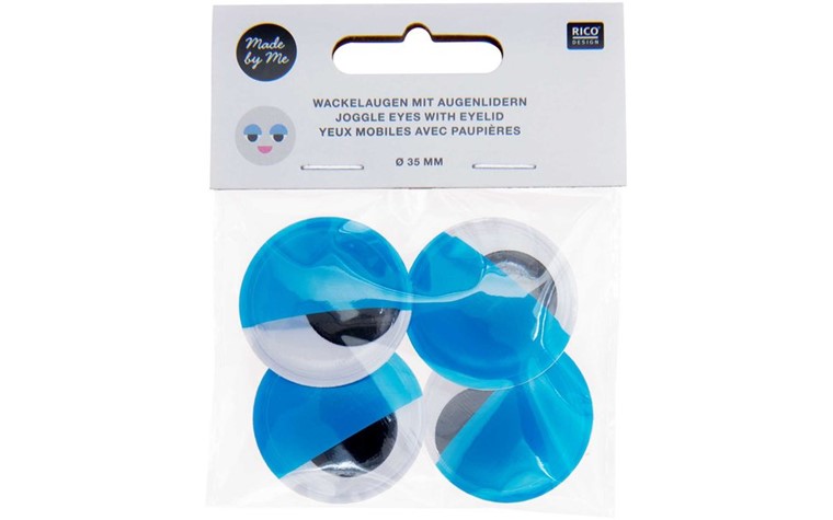 Yeux mobiles grands - avec paupières