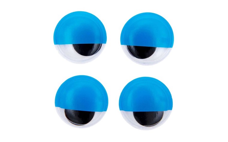 Yeux mobiles grands - avec paupières