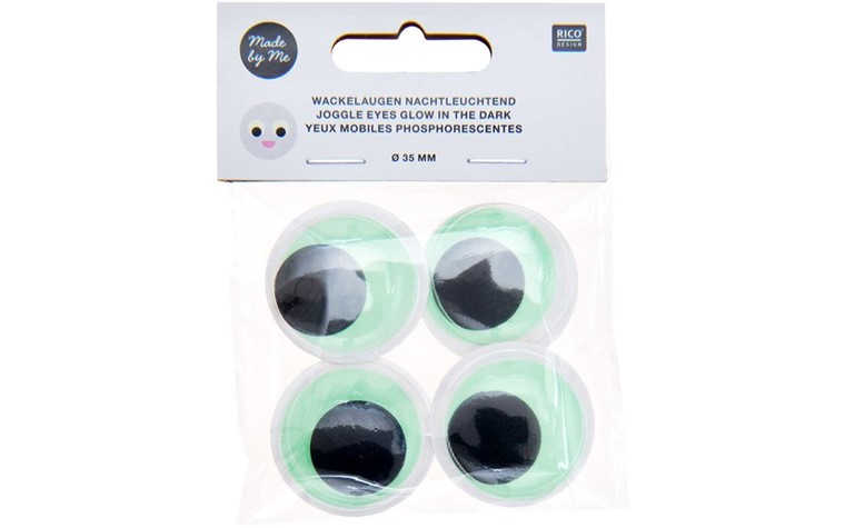 Joggle Eyes Large - glow in the dark