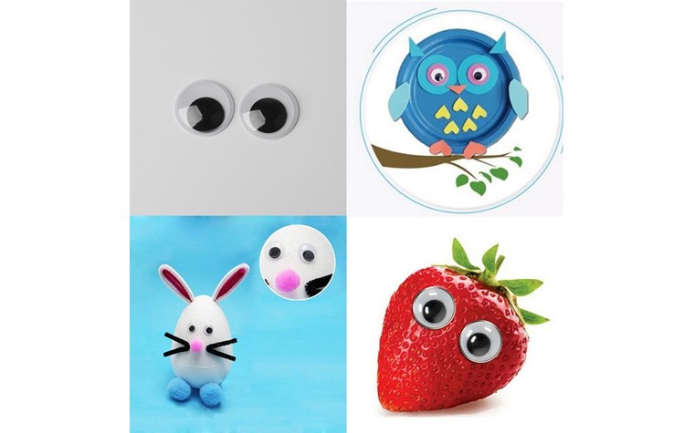 Joggle Eyes round - 100 pcs