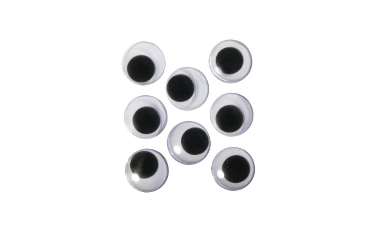 Yeux mobiles ronds - 8 Stk.