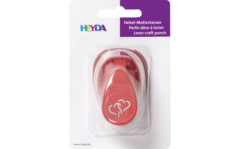 Hendel - Motief Punch - Dubbel Hartje - Ø 1.7cm