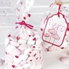 Bag Hearts - transparent with red hearts 10 pcs