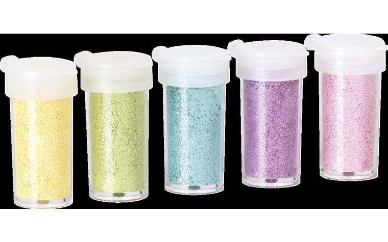 Glitter Mix, 5-coloured pastel