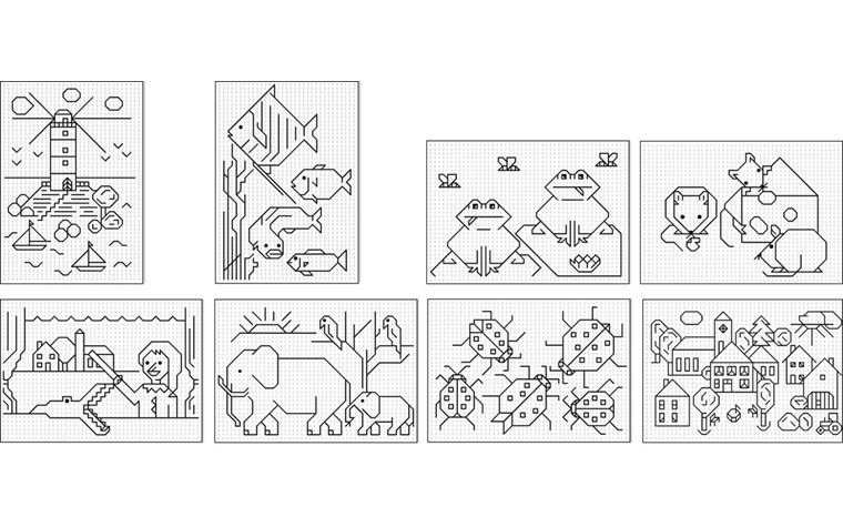 Embroidery cardboard 300gr 17x24 - 40BL