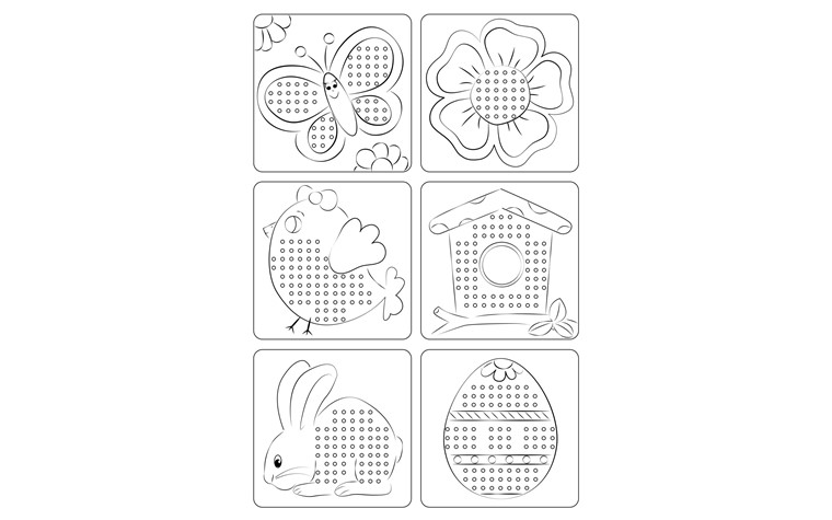 Kruissteekmallen 300 gr 9x9 24 motief - 8BL