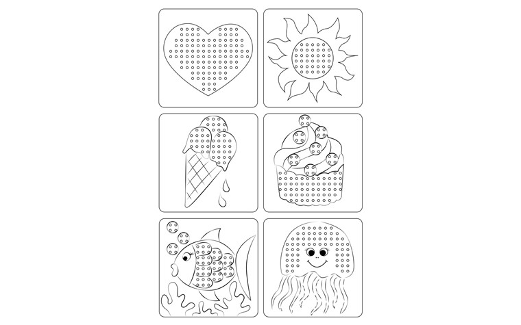 Kruissteekmallen 300 gr 9x9 24 motief - 8BL
