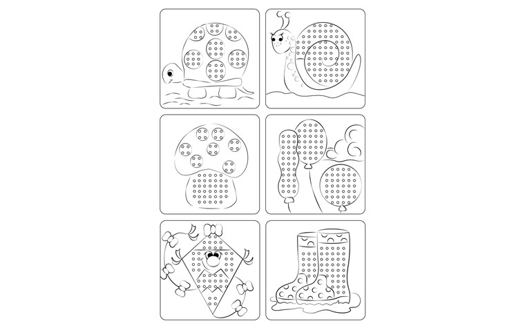 Kruissteekmallen 300 gr 9x9 24 motief - 8BL