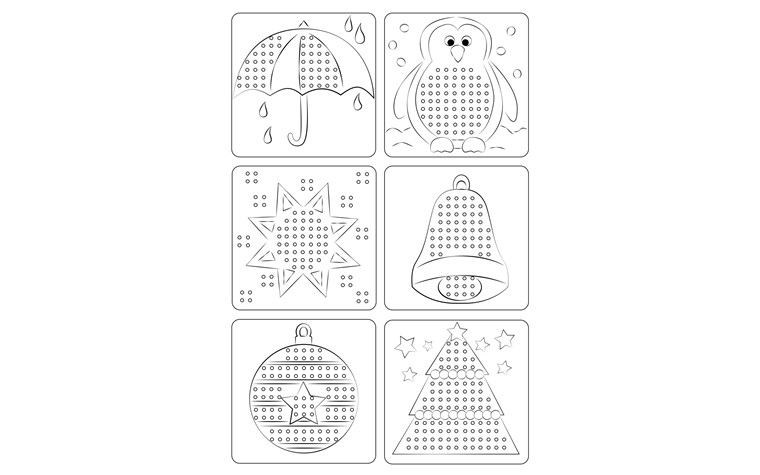 Kruissteekmallen 300 gr 9x9 24 motief - 8BL