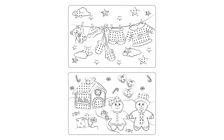 Kruissteekmallen 300 gr 18,5x13,2 motief - 8BL