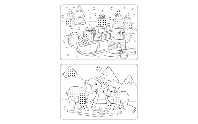 Kruissteekmallen 300 gr 18,5x13,2 motief - 8BL