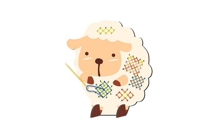 Cross stitch craft kit sheep