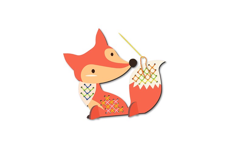 Cross stitch craft kit fox