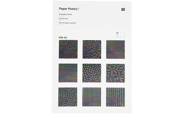 Kratzpapier Regenbogen Block Din A3 10 Blatt