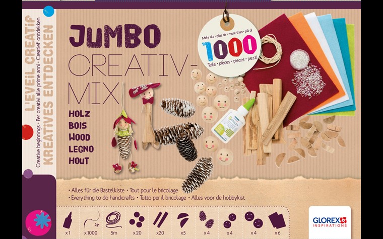 Jumbo Naturholz Mix ca.1000pcs