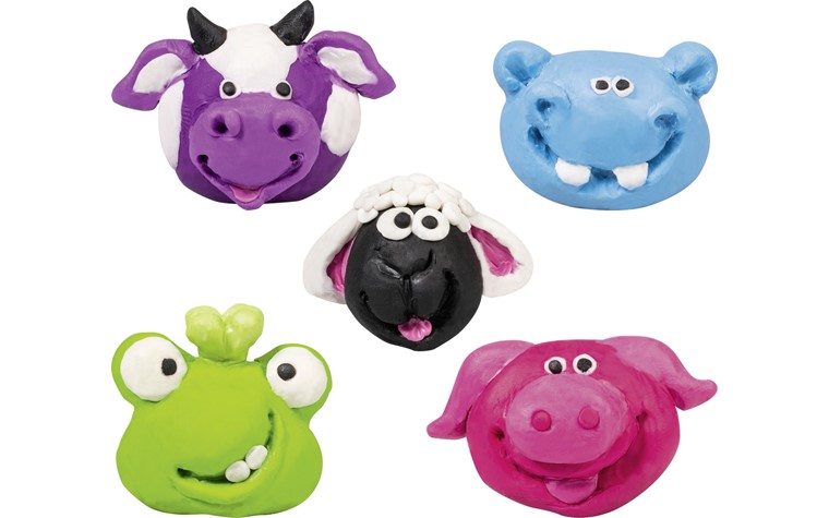 Grappige dieren boetseer+vermeerderings set