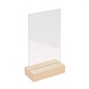 Wooden display natural with double acrylic plate 13x18