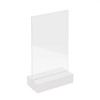 Wooden display natural with double acrylic plate 13x18