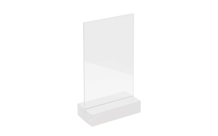 Wooden display natural with double acrylic plate 13x18