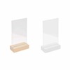 Wooden display natural with double acrylic plate 13x18