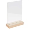 Wooden display natural with double acrylic sheet 10x15