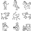 Stamp set horse+farm