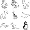 Stamp set zoo animals