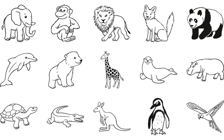 Stempel-Set Zoo Animals