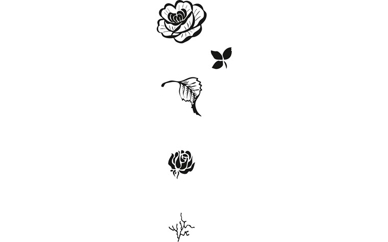 Kit de tampons XXl roses +feuilles