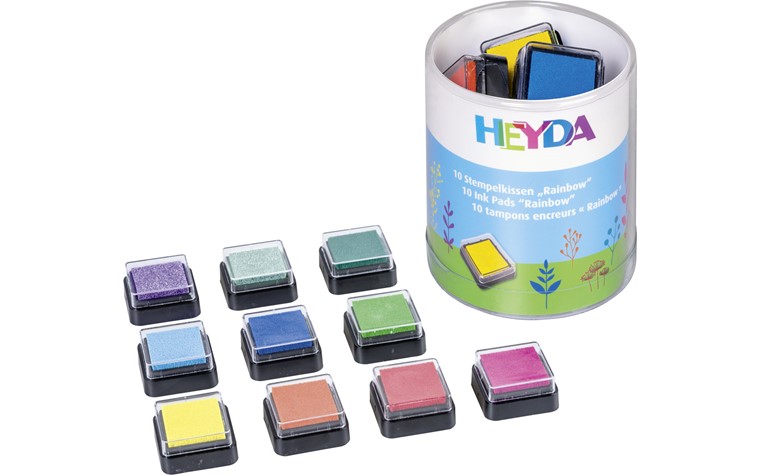 Set de tampons encreurs mini Arc-en-ciel