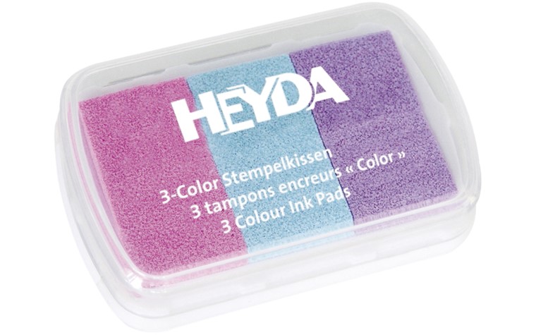 Stamp pads 3-colour baby colours