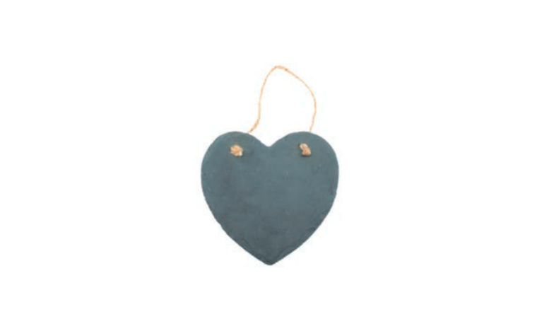 Slate stone heart 15x15x0,5cm