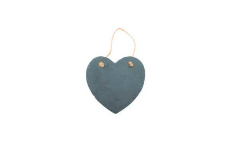 Slate stone heart 15x15x0,5cm