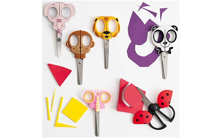 Children's motif scissors 13cm panda bear