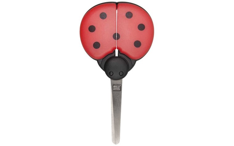 Kinderpatroontjesschaar 12cm lieveheersbeestje