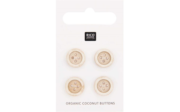 Coconut Buttons 4 pcs 12mm